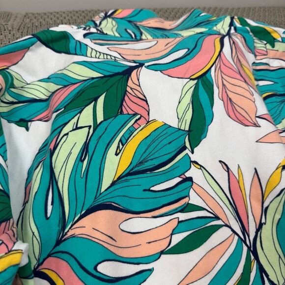 Talbots Women’s Cozy Crush Tropical Fronds 1/4 Zip Pullover small NEW WITH TAGS - Picture 10 of 13